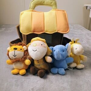 Hallmark Noah's Ark Plush Playset Animals Religious Toy Multicolor Baby Boys